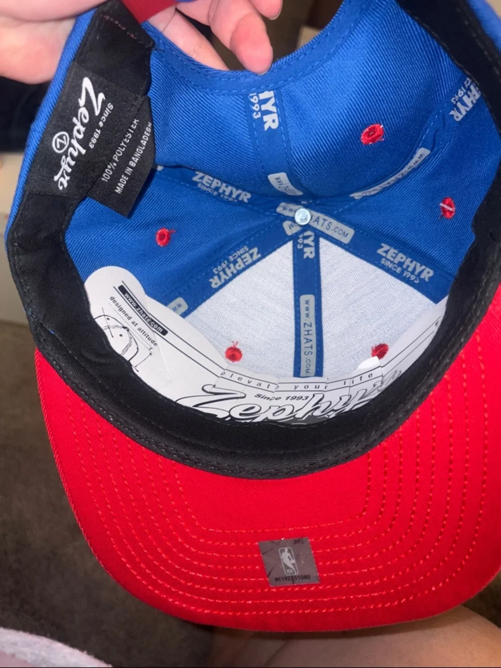 Zephyr Kids 76ERS Snapback Hat - Blue & Red Philadelphia new
